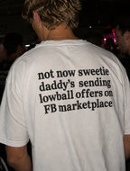 not now sweetie - daddy sending lowball offers